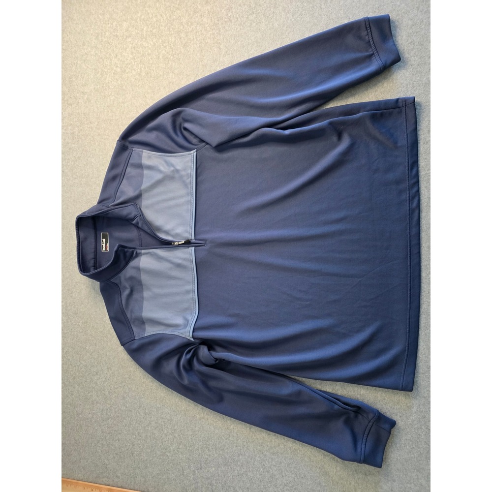 Bolle Mens Navy Blue Golf 1/4 Zip Pullover Long Sleeve Athletic Top XLarge